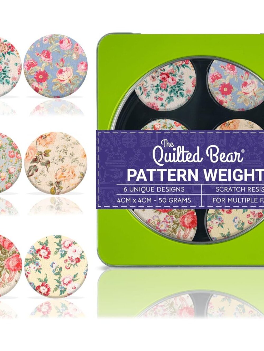 Fabric & Paper Pattern Weight Set, Floral